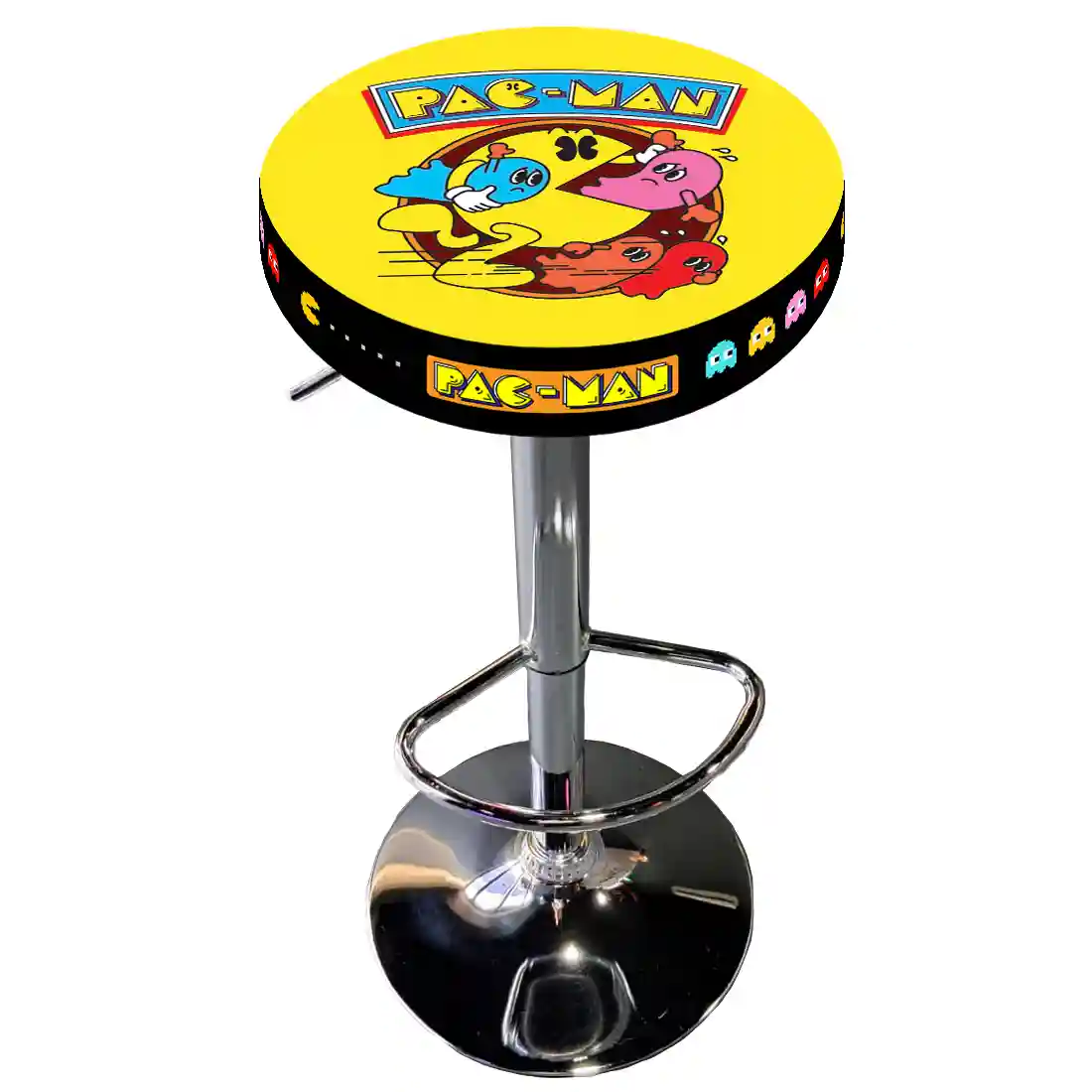 Tabouret arcade Pac-Man fabrication française artisanale