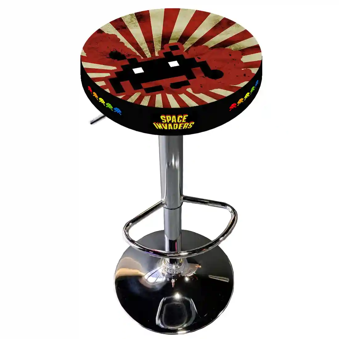 Tabouret arcade Space Invaders fabrication artisanale France